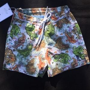 PILYQ KIDS World Map Fashion Swim Trunks